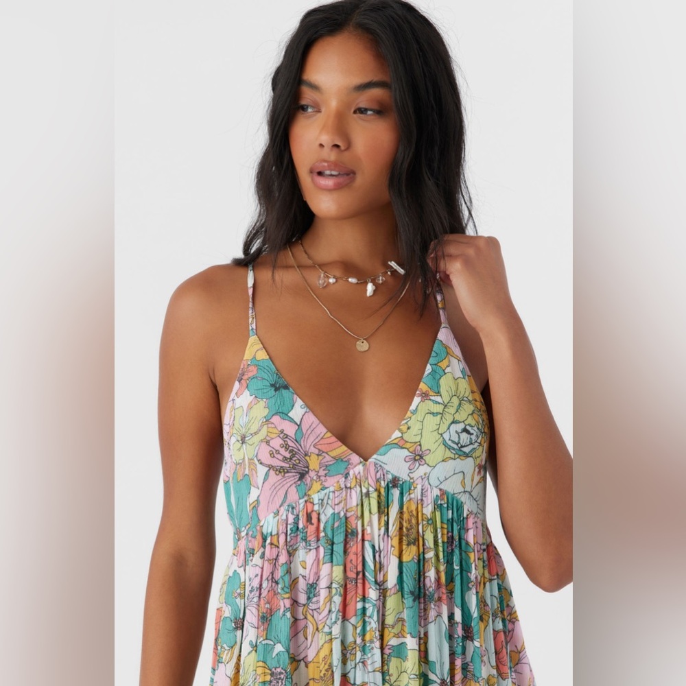 NWT Mel Maxi Janis Floral Swim Cover-Up Dress by O’Neal Size L - Picture 4 of 12